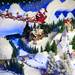 A Santa and reindeer is suspended above one of the Winter Wonderland displays on Monday. Daniel Brenner I AnnArbor.com